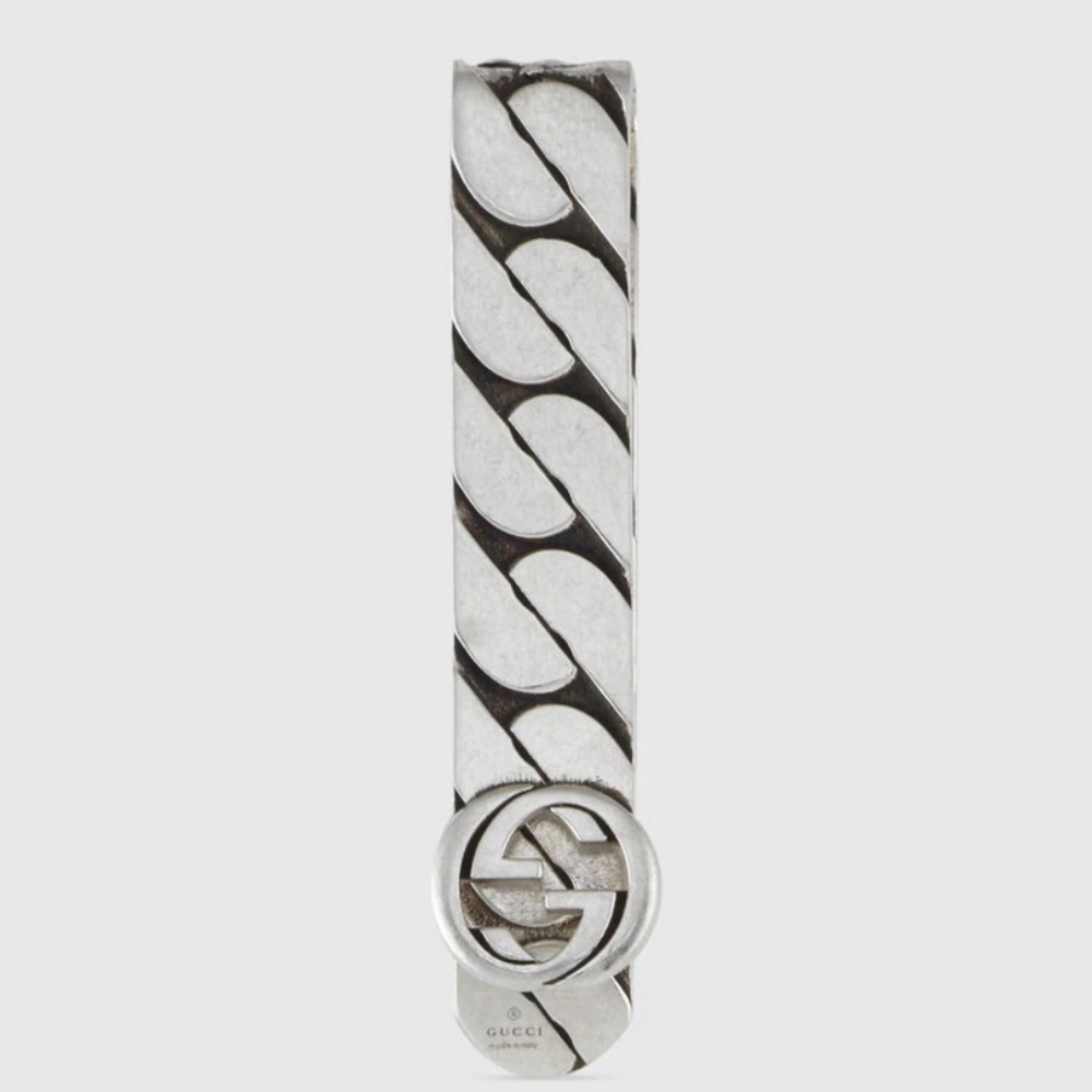 Silver Gucci money clip authentic